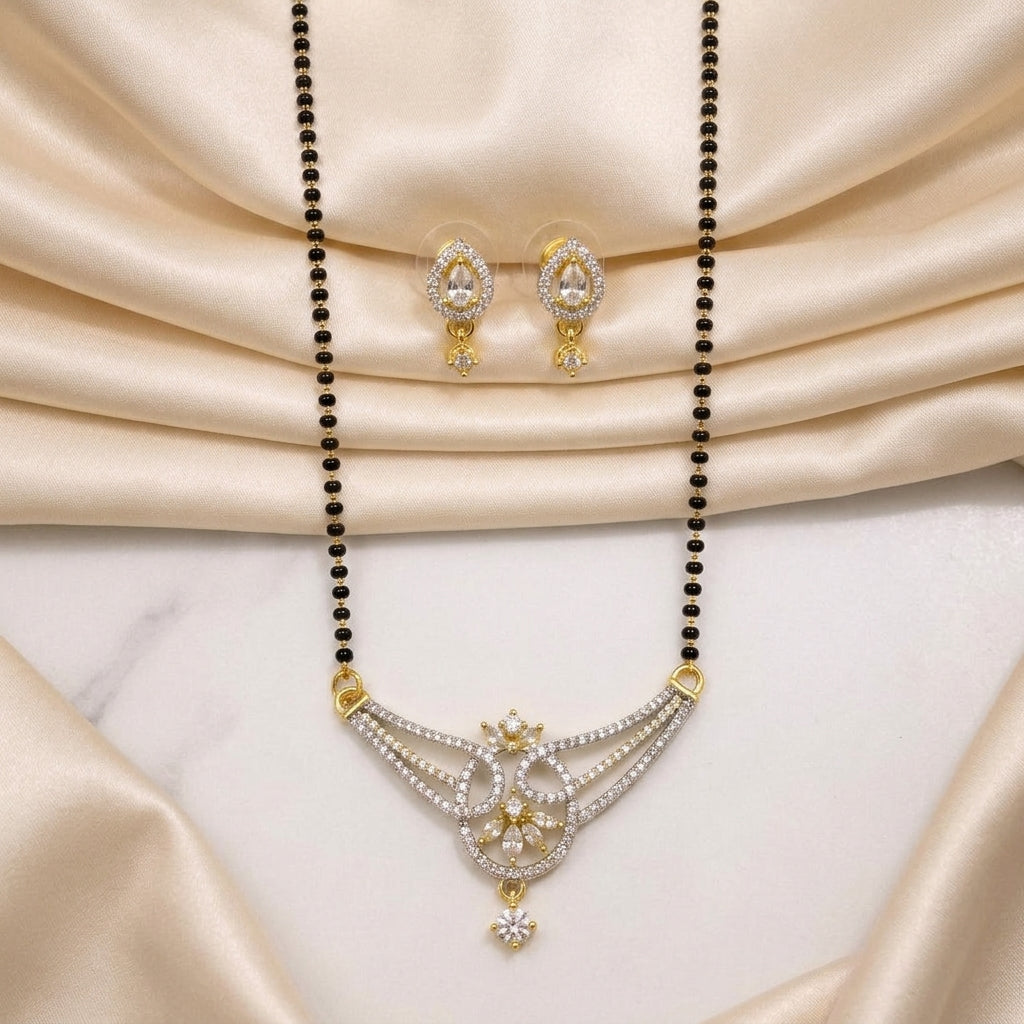 Aria Curve Diamond Mangalsutra