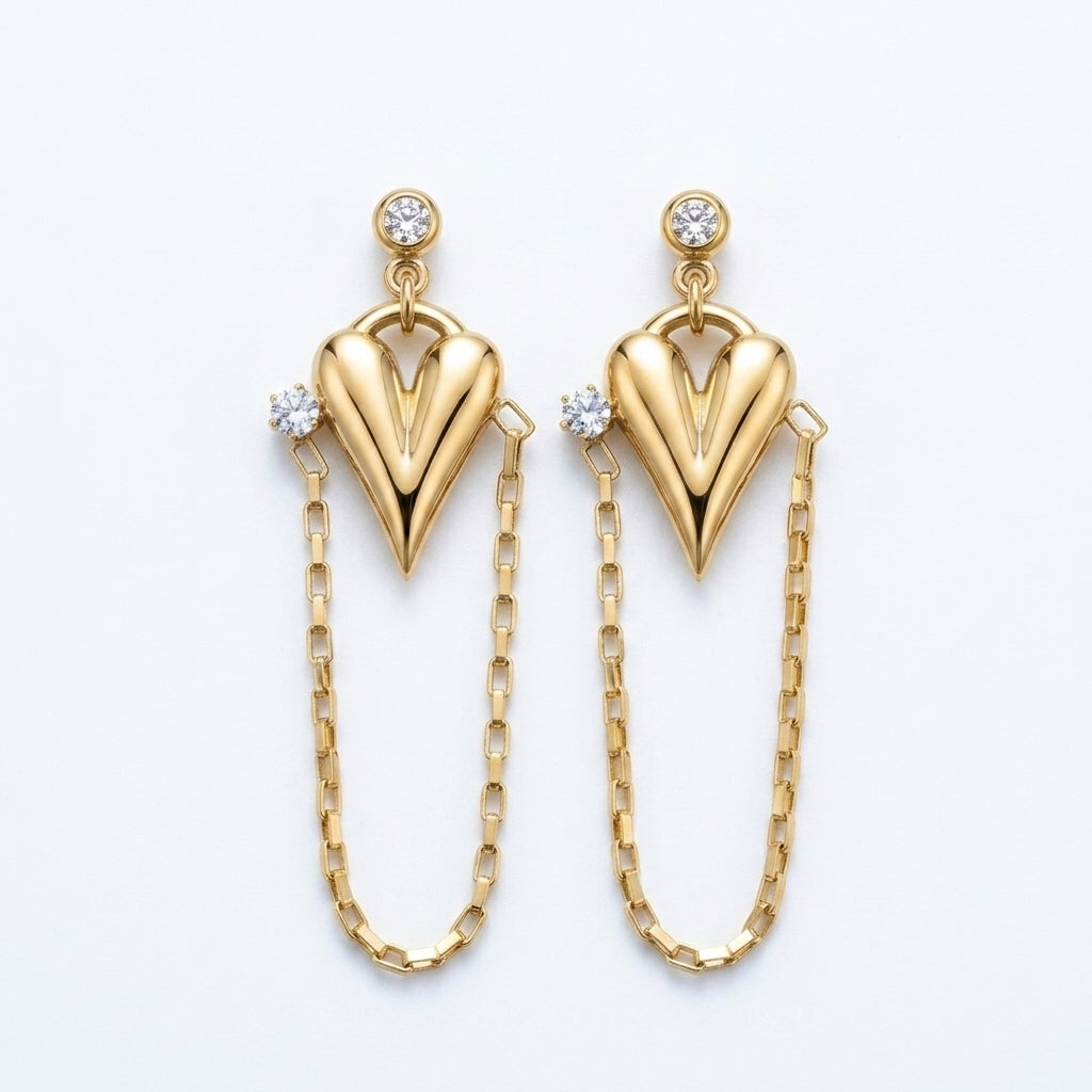 Heartlink Drop Earrings