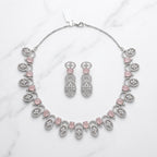 Blush Elegance Zircon Necklace Set