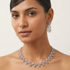 Blush Elegance Zircon Necklace Set