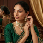 Emerald Kundan Pearl Choker Set
