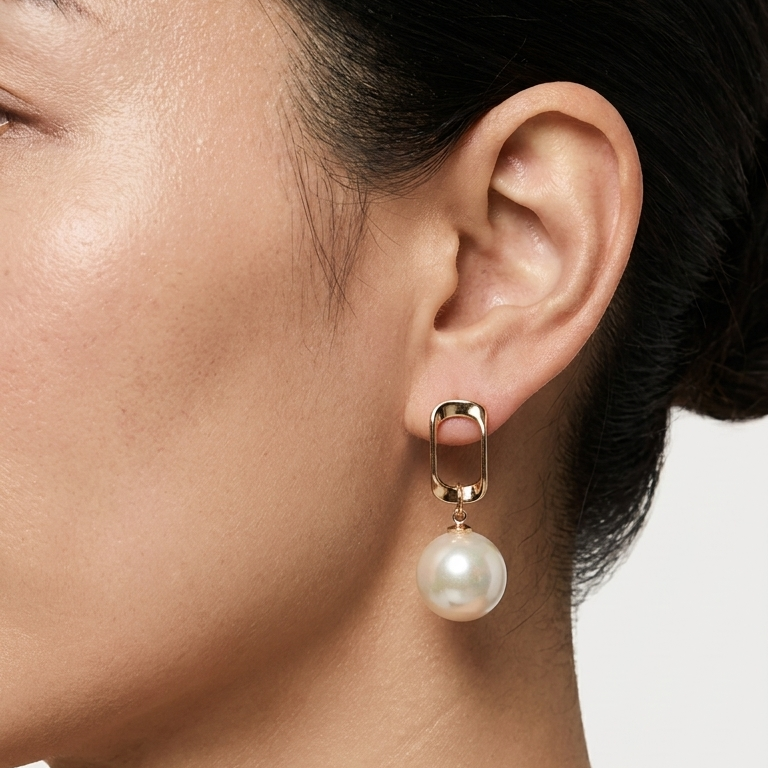 Korean Style Pearl Drop EarringS