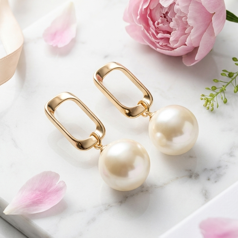 Korean Style Pearl Drop EarringS