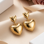 Golden Heartfall Earrings