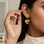 Golden Heartfall Earrings