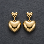 Golden Heartfall Earrings
