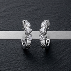 Silver Heart Hoop Earrings