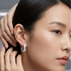 Silver Heart Hoop Earrings