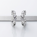 Silver Heart Hoop Earrings