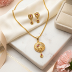 Elegant Moon Motif Pendant Set