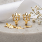 Golden Butterfly Hoop Earrings