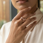 Éclat Rose Gold Statement Ring