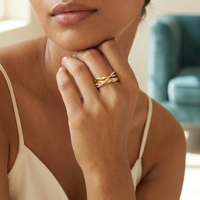 Celeste Crossover Ring