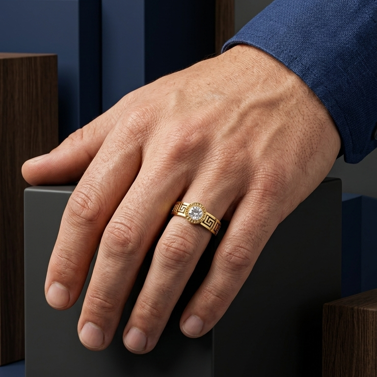 Imperial Meander Men's Ring