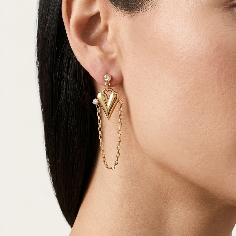 Heartlink Drop Earrings