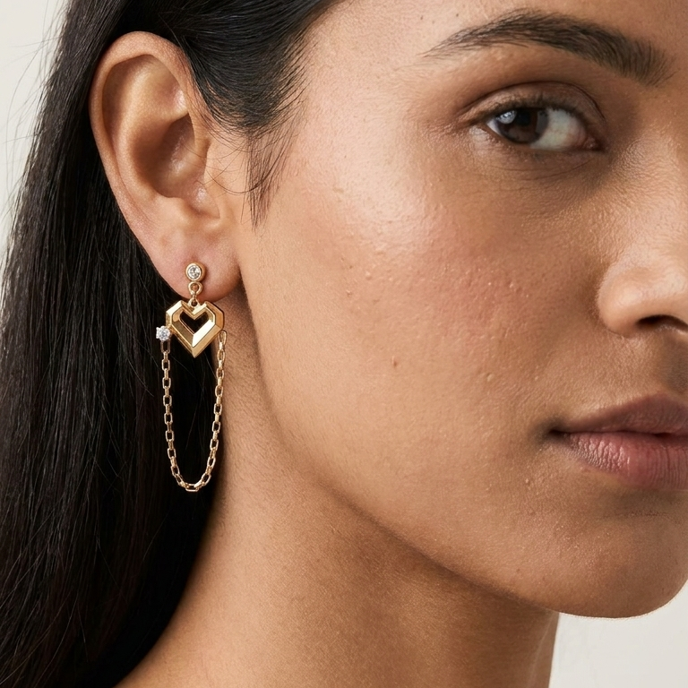 Eternal Heart Drop Earrings